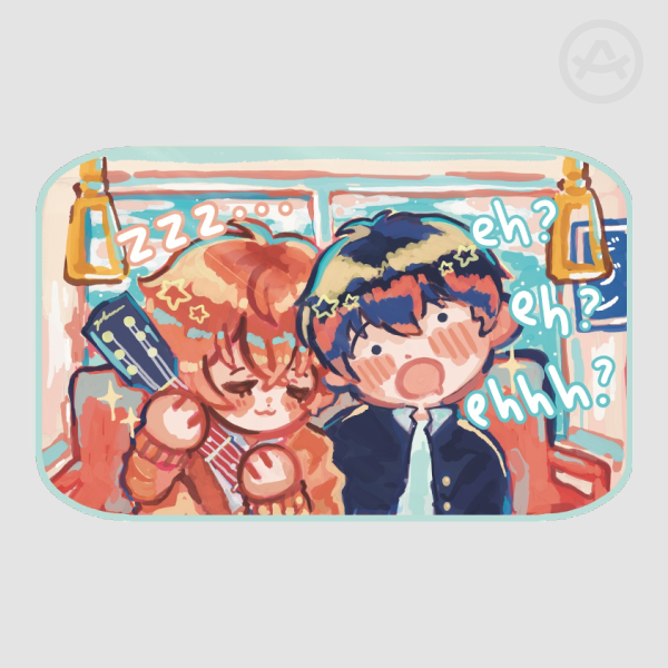 Mafuyu and Uenoyama Train Sticker