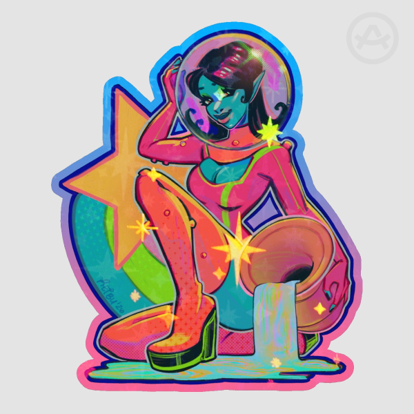 Aquarius Alien - Holo Sticker