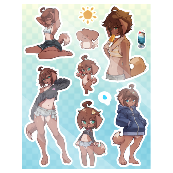 Kess Collection Stickers | Glossy Coated Paper Stickers Sheet