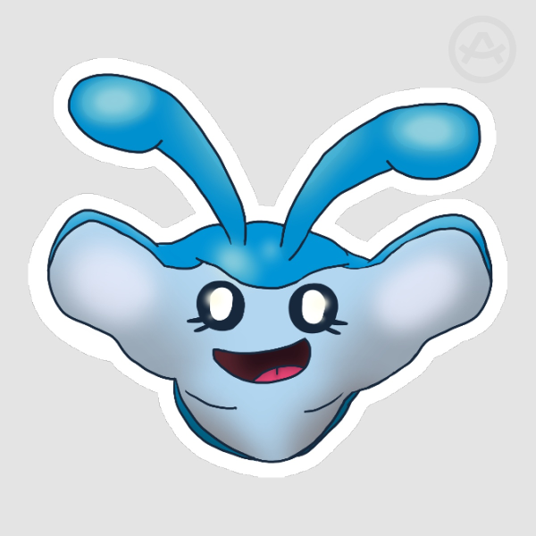 Mantyke Matte Sticker