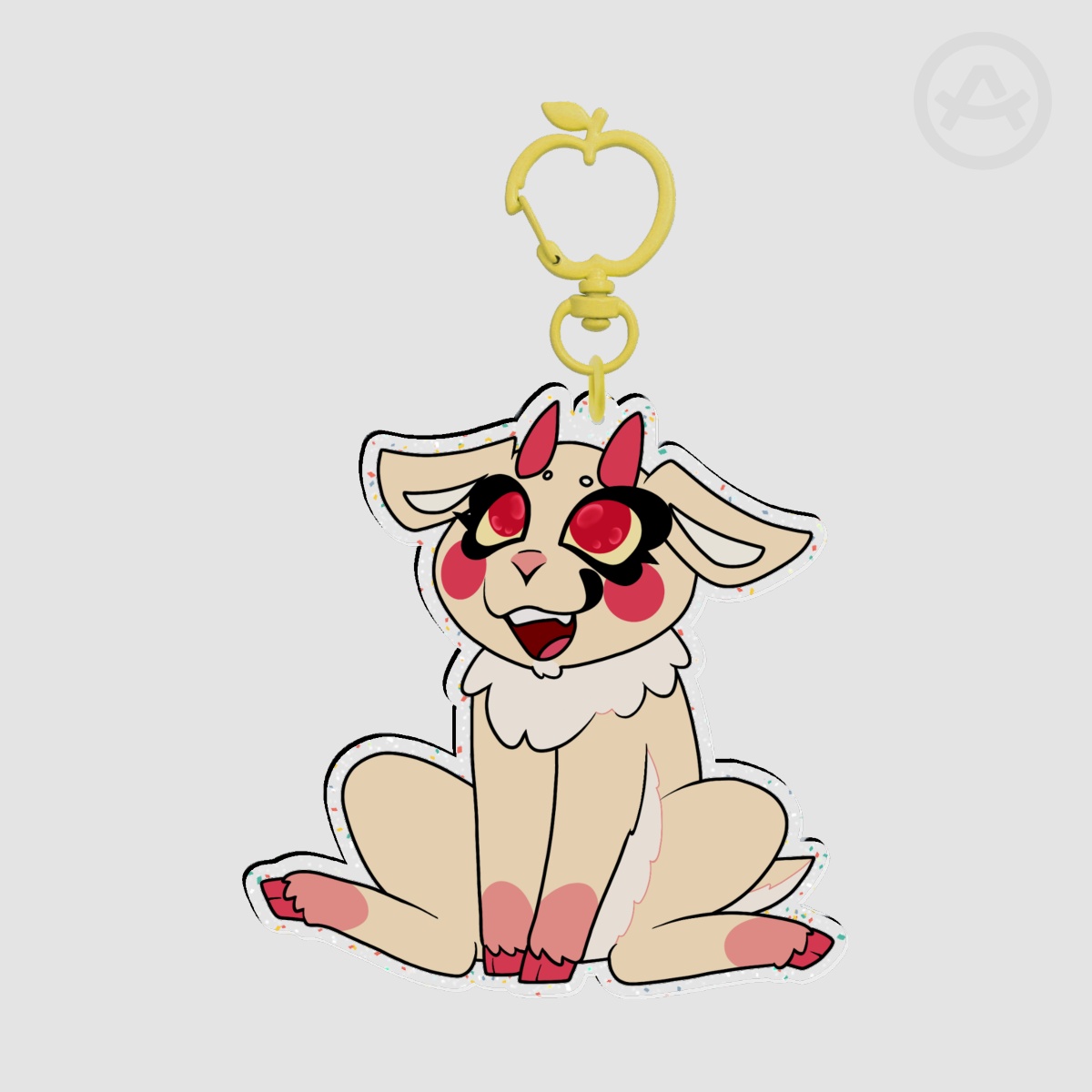 Charlie Morningstar Goat Glitter Keychain
