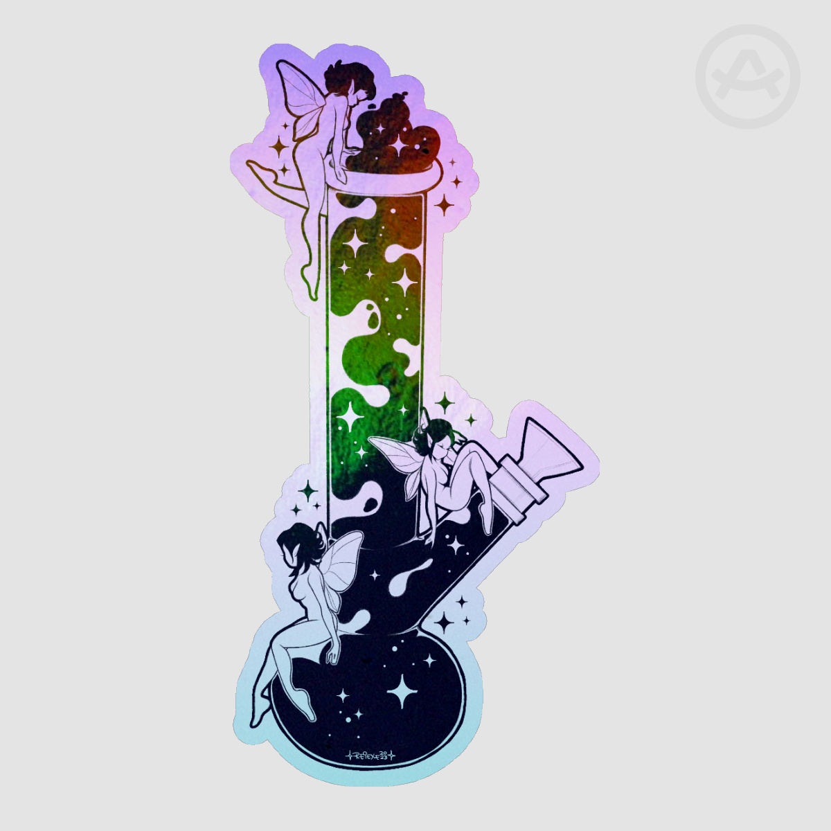 Faded Fairies (Purple/Blue) - Holo Sticker