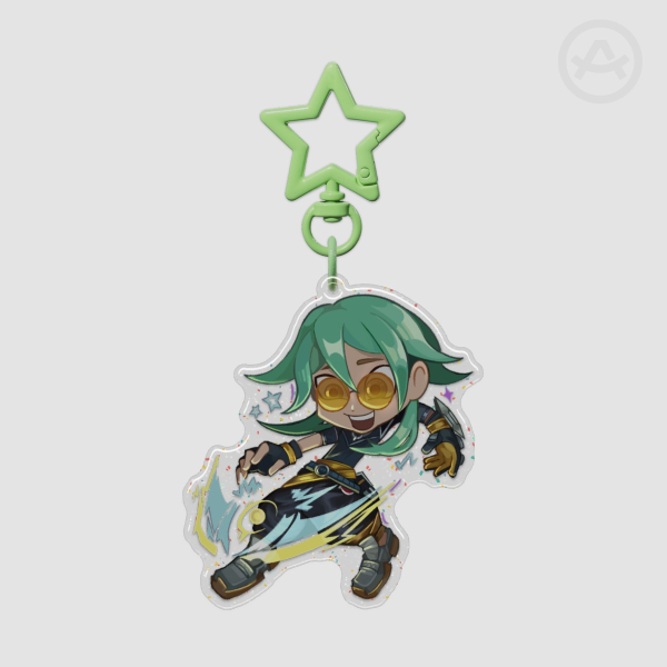 Ezreal Epoxy Glitter Acrylic Keychain