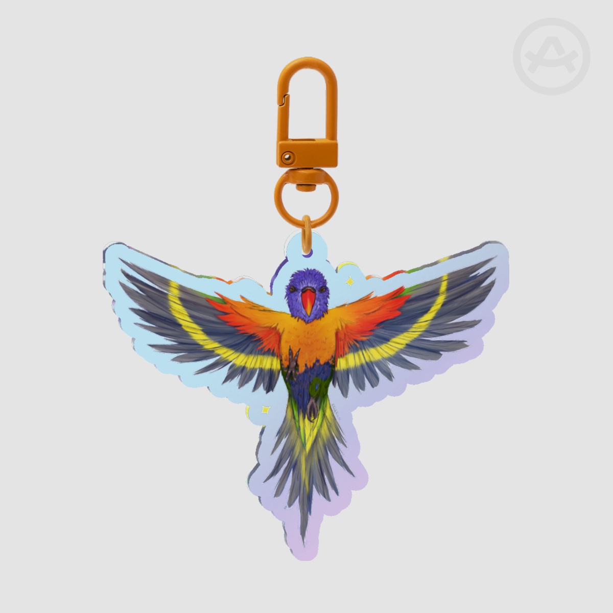 Lorikeet Rainbow Acrylic Keychain