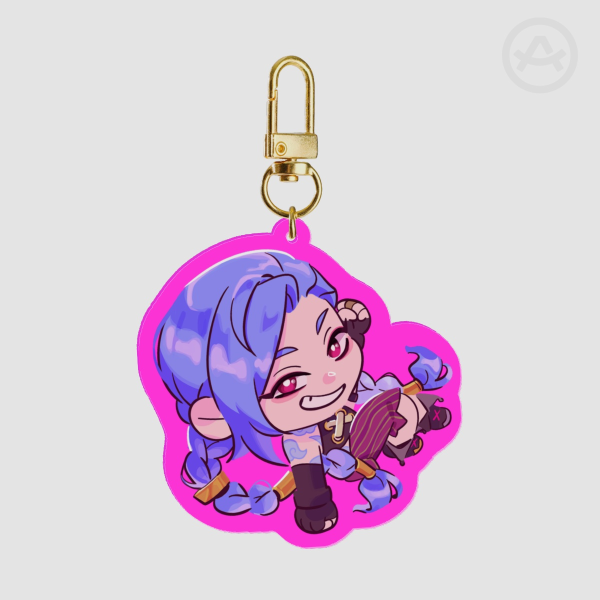 [Arcane] Jinx Clear Acrylic Keychain