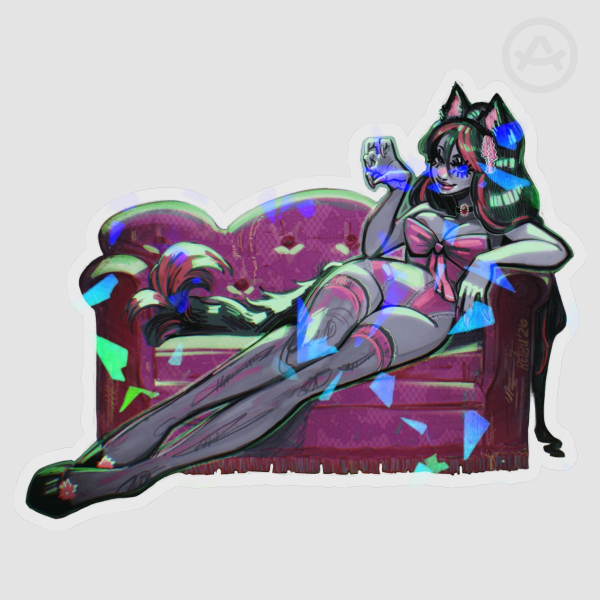 Kitty Club - Clear Holo Sticker