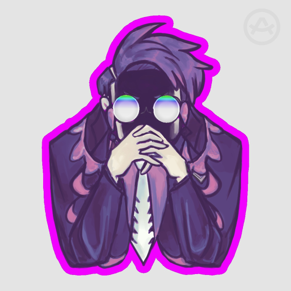 Corbeau's Serious Business Hot Foil Stamping Die Cut Sticker