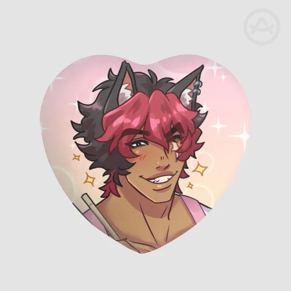 Manato Heart Shape Plush Badge