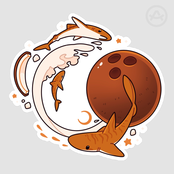 Coconut shark Sticker