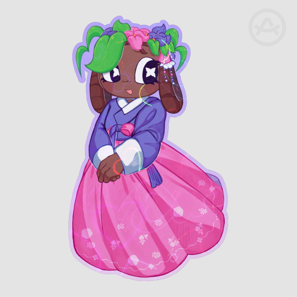 Dandy's World Bassie Hanbok Sticker