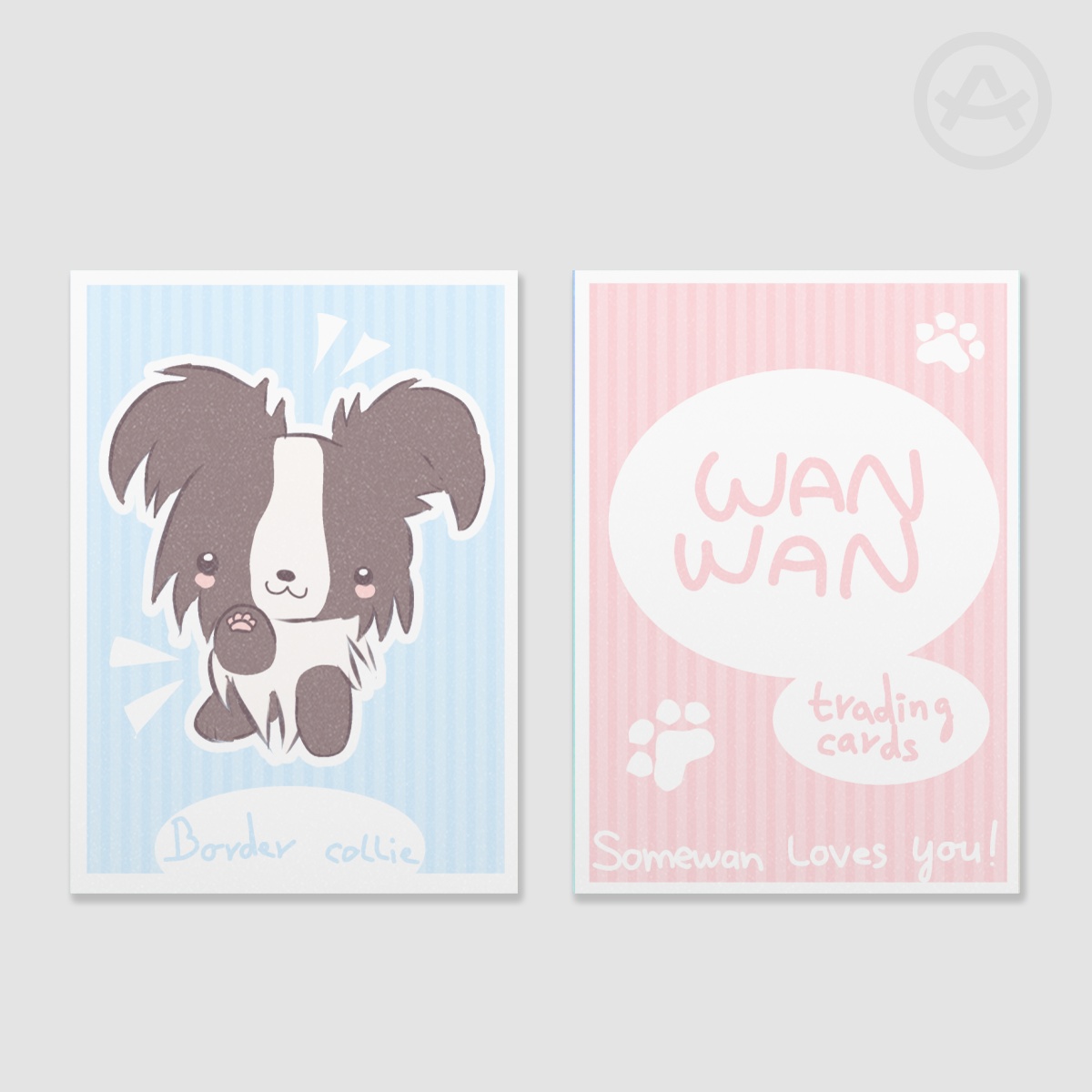 WANWAN Border Collie Dog Trading Card