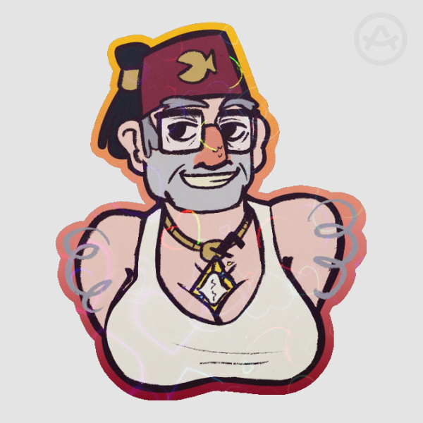 Grunkle Stan big naturals Sticker