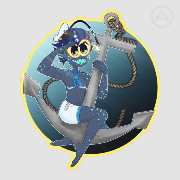 Sailor Pinup Baxter Sticker
