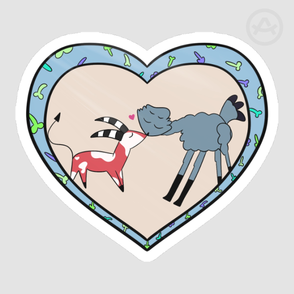 Horse Doodle Stolitz Kissing