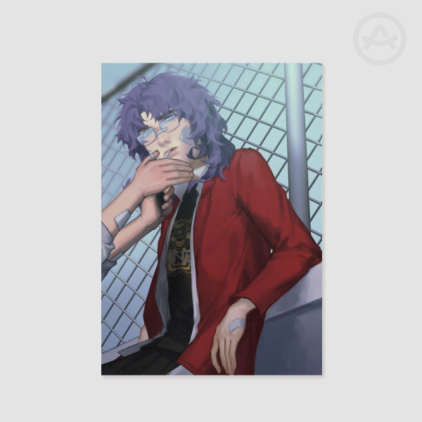 Rooftop Girl Wolf Print