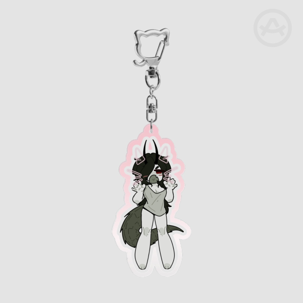 Double sided Croix 'Cat Filter' Coloured Edge Acrylic Keychain