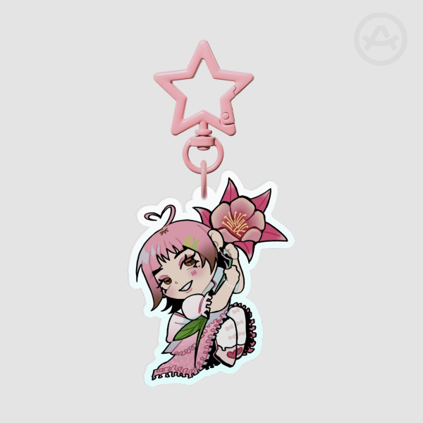 Ophelia - Columbine (Pink) Keychain -  Garden of Creation Collab