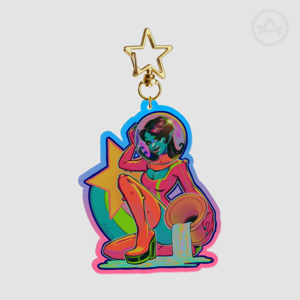 Aquarius Alien - Acrylic Keychain