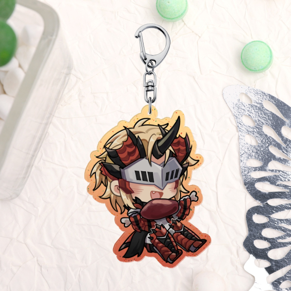 [ AK Fanmerch ] Noir S Corne Glitter Keychain
