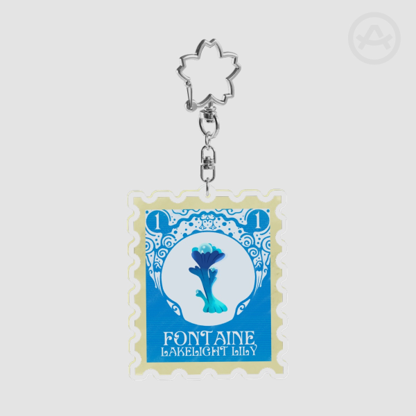 Fontaine Flower 2 Stamp - Acrylic Keychain - Genshin Impact Lakelight Lily
