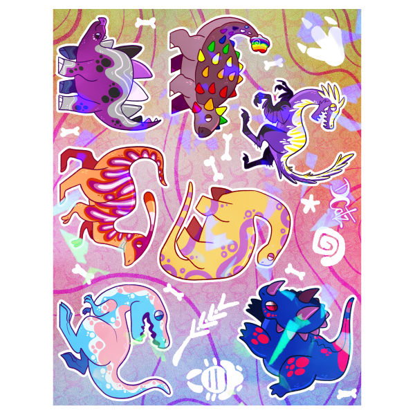 Dinosaur Sticker Sheet