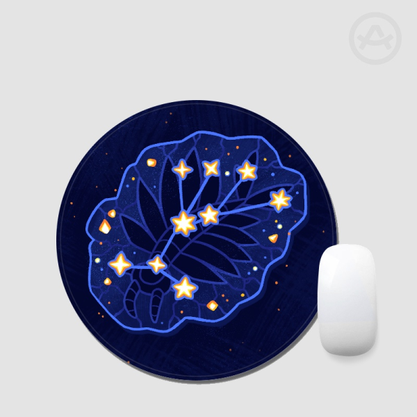 Anomalocaris Constellation Round Mouse Pad