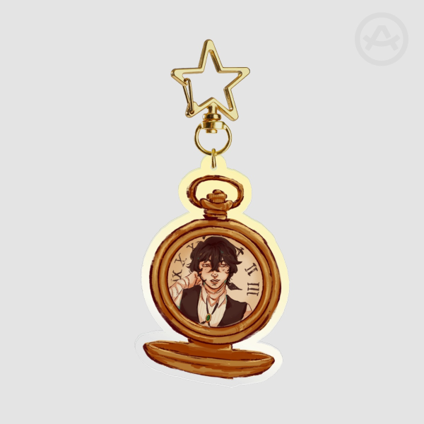 Dazai Clock Keychain
