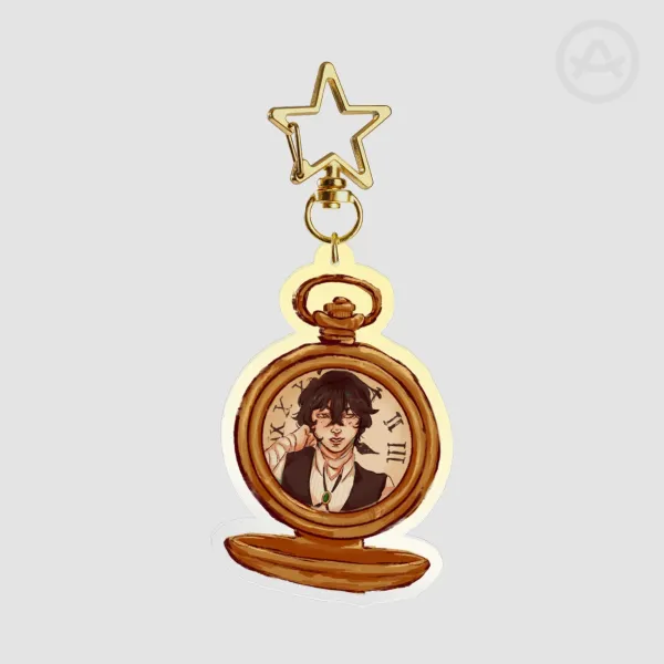Dazai Clock Keychain
