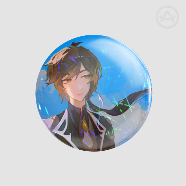 Zhongli Button [Genshin Impact] | 7.5 cm
