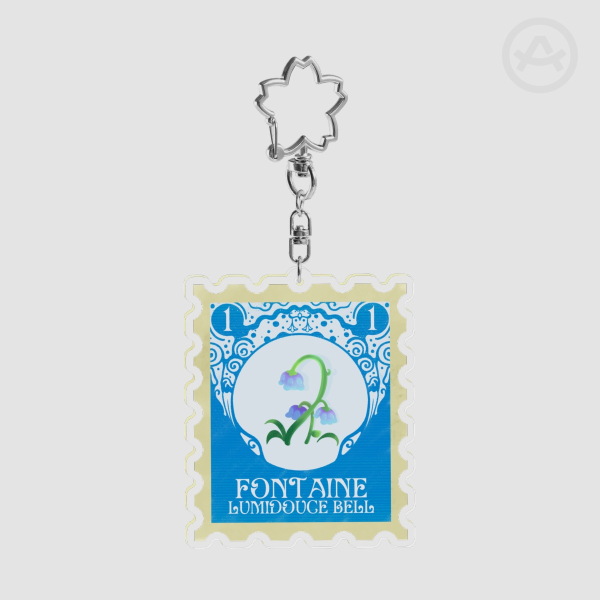 Fontaine Flower 3 Stamp - Acrylic Keychain - Genshin Impact Lumidouce Bell
