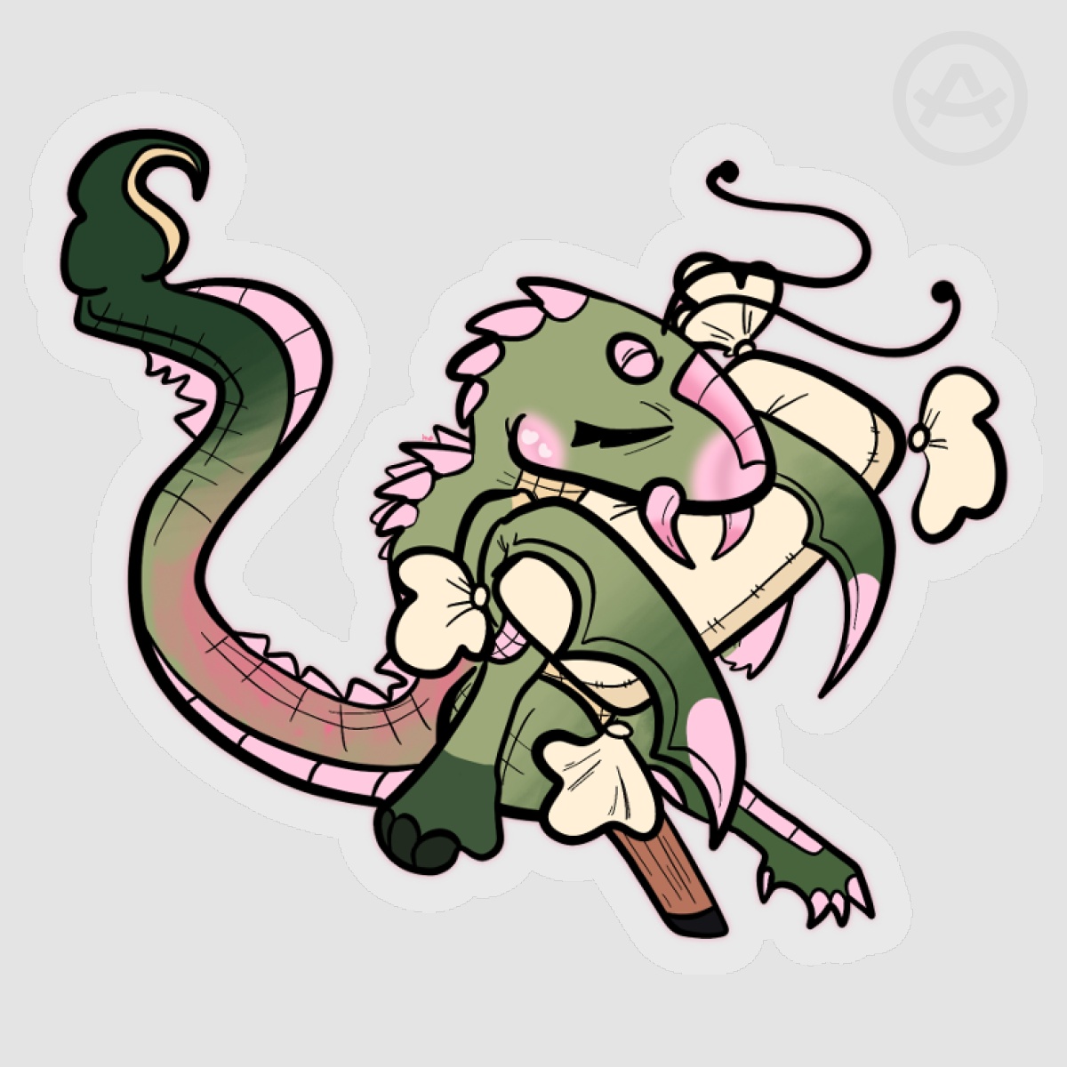 Dr. Feng - Sleeping - Clear Die Cut Stickers