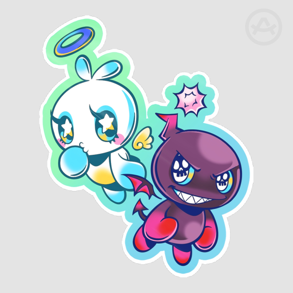Good and Evil Chao Sticker