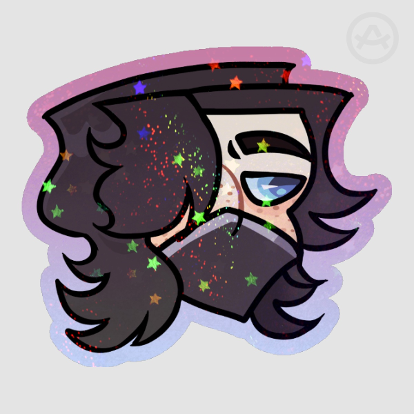 Zane Sparkly Head Sticker