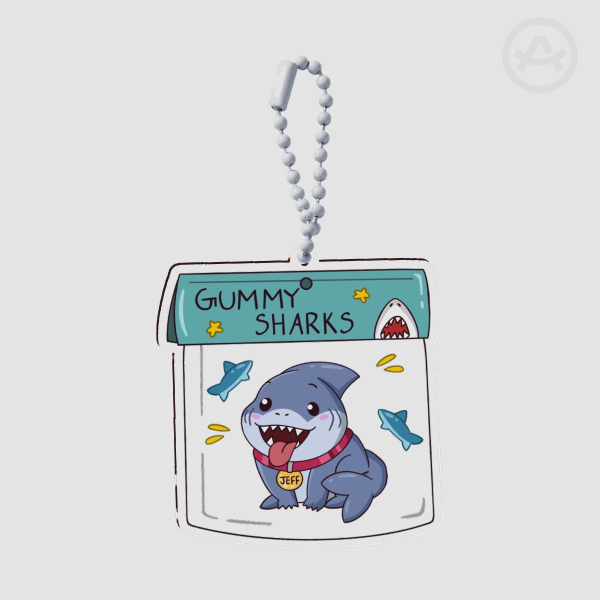 Jeff the Shark Keychain