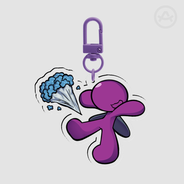 Purple Acrylic Keychain