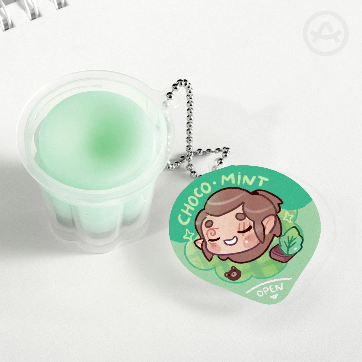 Choco mint - Squishy Pudding Keychains