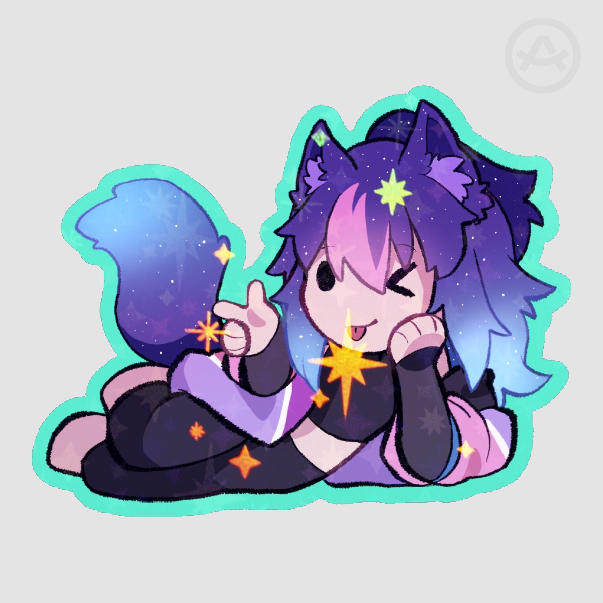 Wolf neo Sticker