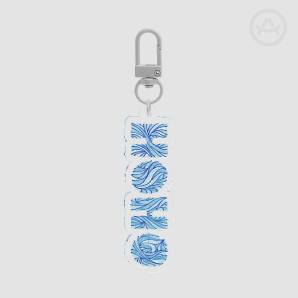 Clear Acrylic Keychains HOHO horizontal