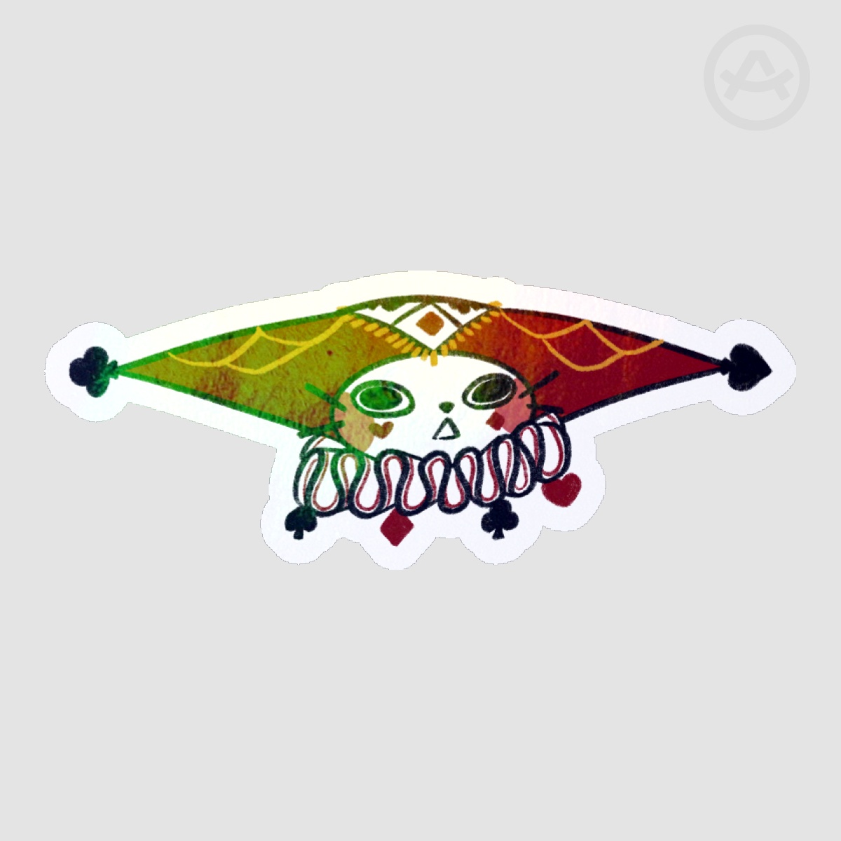 Cards Clown Cat Holo Sticker