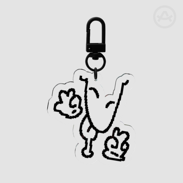 (GRACE) Silly Mime keychain