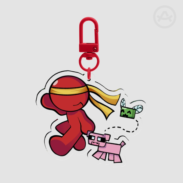 Red Acrylic Keychain