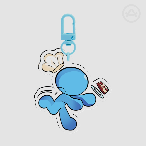 Blue Acrylic Keychain