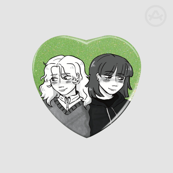 Green Yuri Heart Badge