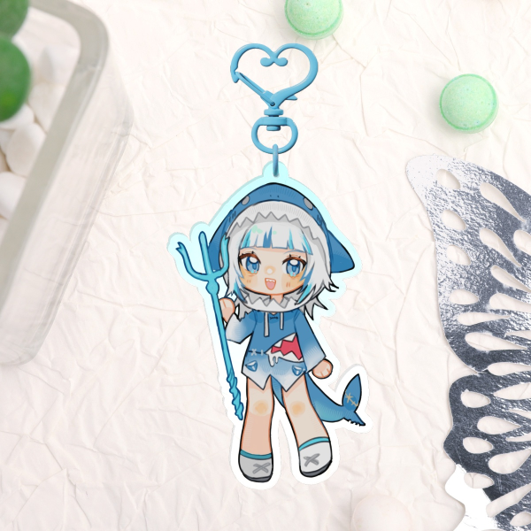 Gura Chibi Acrylic Keychain