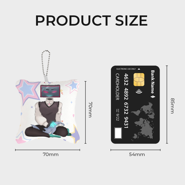 Vox and whale shark mini pillow keychain
