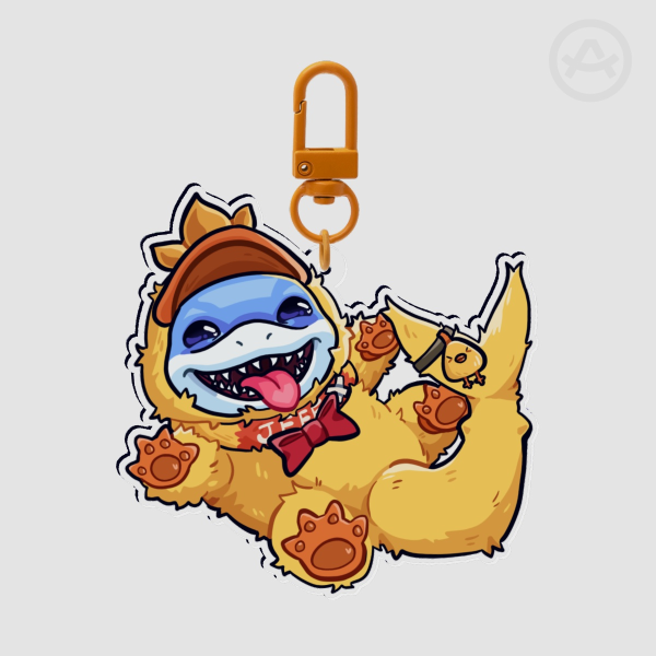 (Duck) Jeff the Land Shark Keychain