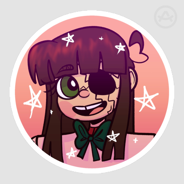 Doll Sticker! Round w/ Colored Edge