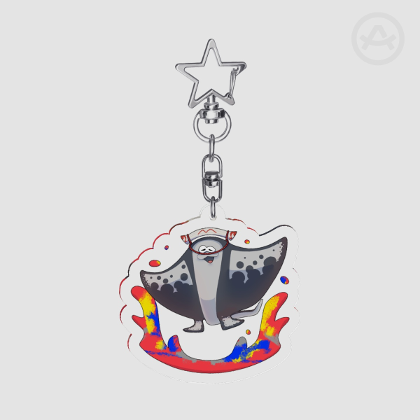 Clear Acrylic Big Man Keychain