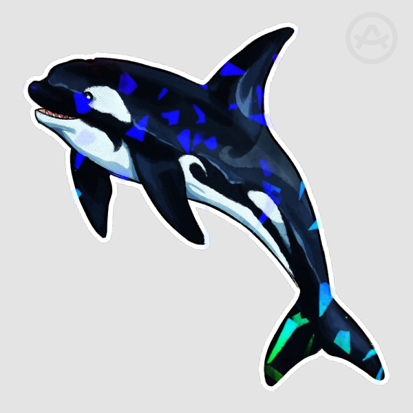 Orca holo sticker