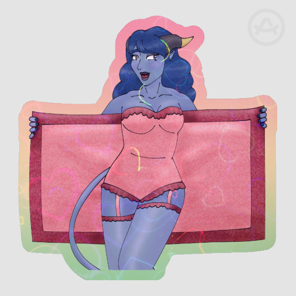 Jester Lavorre as Sabrina Carpenter Colored Edge Die Cut Stickers
